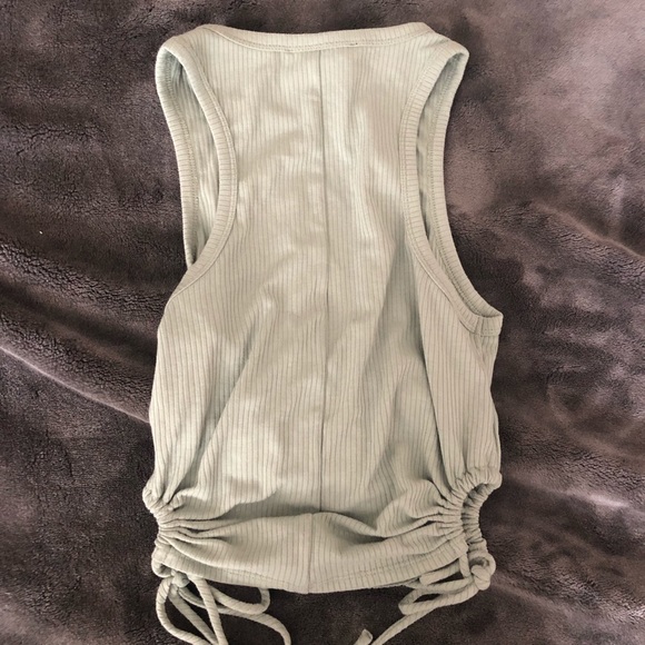 Forever 21 light sage green high neck cut out tank. Medium - Picture 2 of 4